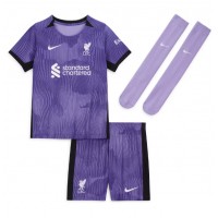 Billiga Liverpool Cody Gakpo #18 Barnkläder Tredje fotbollskläder till baby 2023-24 Kortärmad (+ Korta byxor)